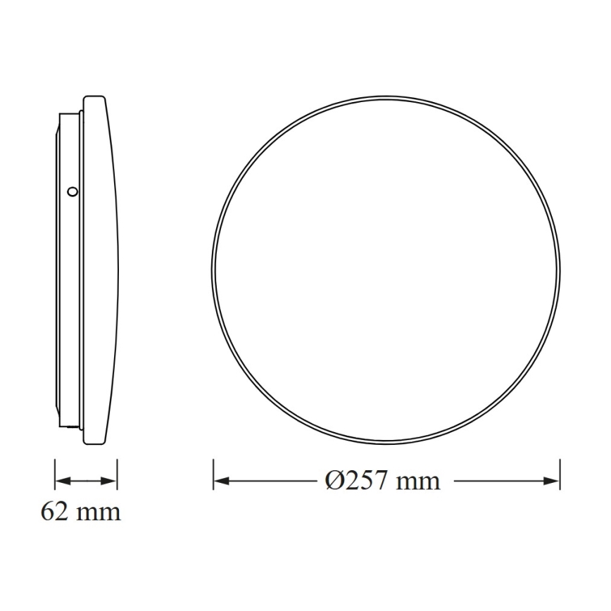 Osram - Stropno LED svjetlo za kupaonicu CEILING ROUND LED/12W/230V 6500K Ø 26 cm IP44 bijela