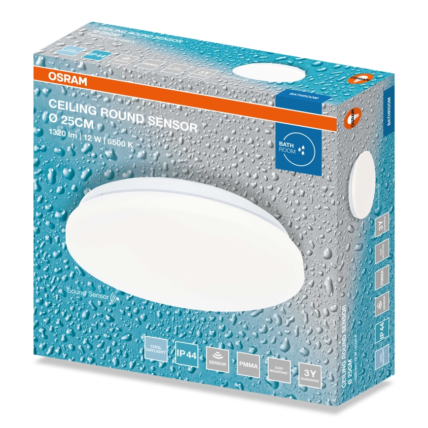 Osram - LED stropno svjetlo za kupaonicu CEILING ROUND LED/12W/230V 6500K Ø 26 cm IP44 bijelo
