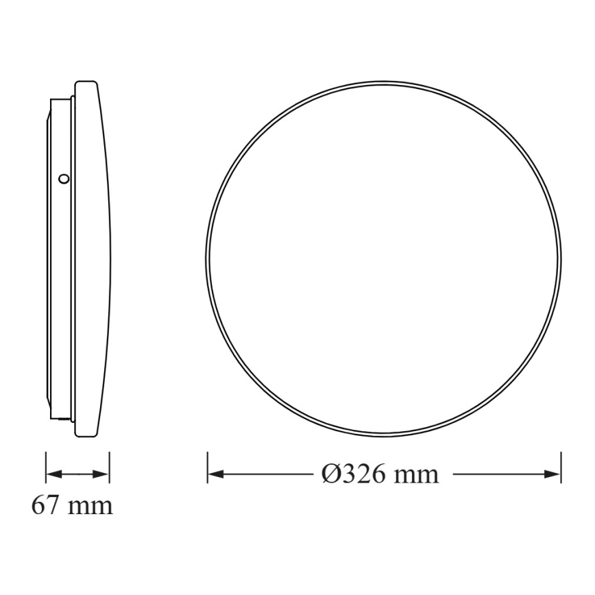Osram - LED kupaonsko stropno svjetlo sa senzorom sumraka CEILING ROUND LED/18W/230V 4000K Ø 33 cm IP44 bijela