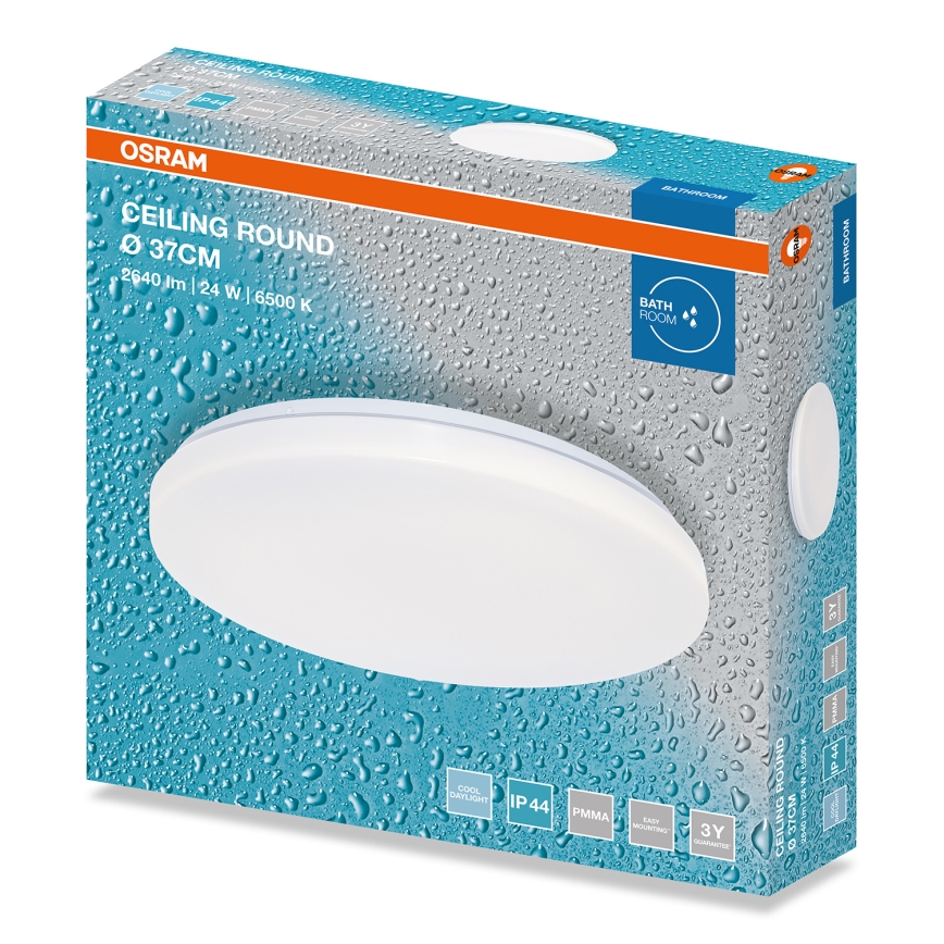 Osram - LED stropno svjetlo za kupaonicu CEILING ROUND LED/24W/230V 6500K Ø 37 cm IP44 bijelo