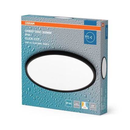 Osram - LED kupaonsko stropno svjetlo DISC LED/18W/230V 3000/4000K Ø 30 cm IP44 crno