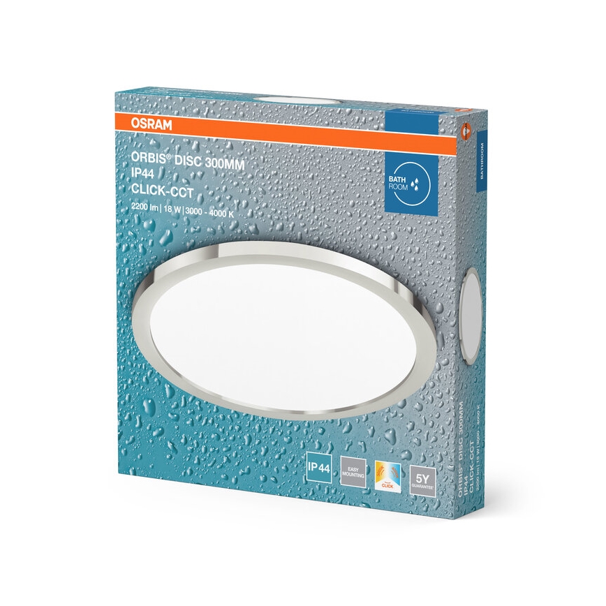 Osram - LED DISC kupaonska stropna svjetiljka LED/18W/230V 3000/4000K pr. 30 cm IP44 srebrna