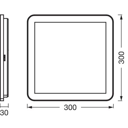 Osram - LED kupaonsko stropno svjetlo ORBIS DISC LED/22W/230V 3000/4000K 30x30 cm IP44 bijela