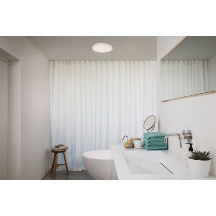Osram - LED kupaonska stropna svjetiljka ORBIS DISC, LED 22W, 230V, 3000/4000K, promjer 30 cm, IP44, bijela