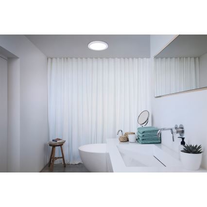 Osram - LED kupaonska stropna svjetiljka ORBIS DISC, LED 22W, 230V, 3000/4000K, promjer 30 cm, IP44, bijela
