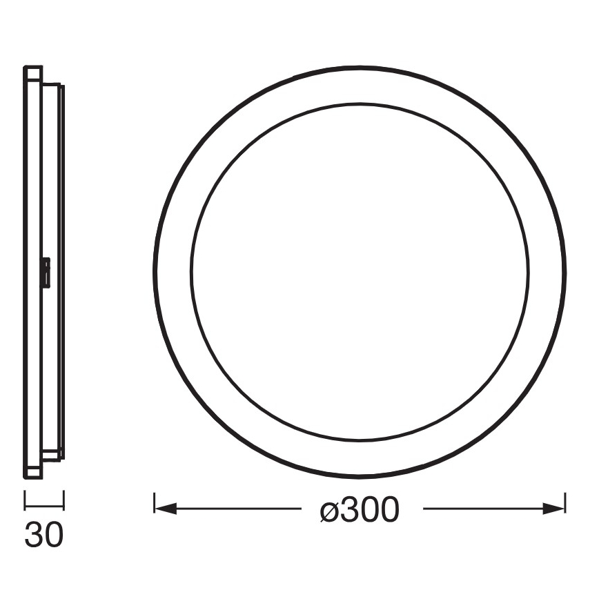 Osram - LED kupaonska stropna svjetiljka ORBIS DISC, LED 22W, 230V, 3000/4000K, promjer 30 cm, IP44, bijela