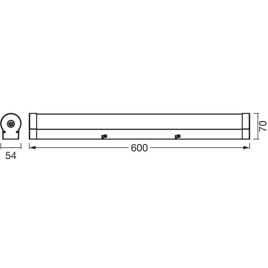 Osram - prigušivo LED osvjetljenje za kupaonsko zrcalo ORBIS TUBE LED/12W/230V 3000/4000K 60 cm IP44 matirani krom