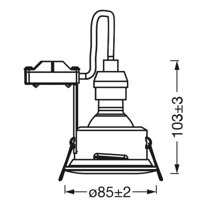 Osram - LED kupaonsko ugradno svjetlo SPOT 1xGU10/4,3W/230V 2700K CRI 90 Ø 8,5 cm IP65 bijela