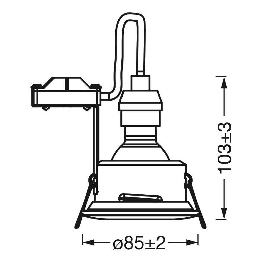 Osram - LED kupaonsko ugradno svjetlo SPOT 1xGU10/4,3W/230V 2700K CRI 90 Ø 8,5 cm IP65 bijela