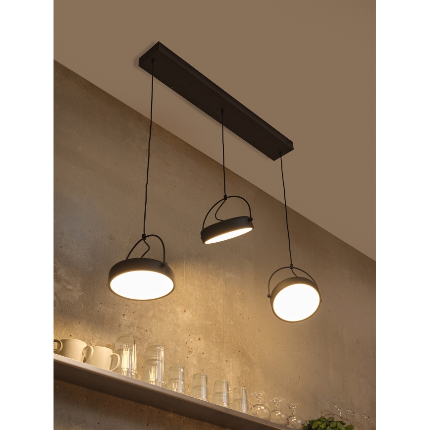 Osram - LED luster na kabelu DECOR PUCK 3xLED/12W/230V CRI 90 crna