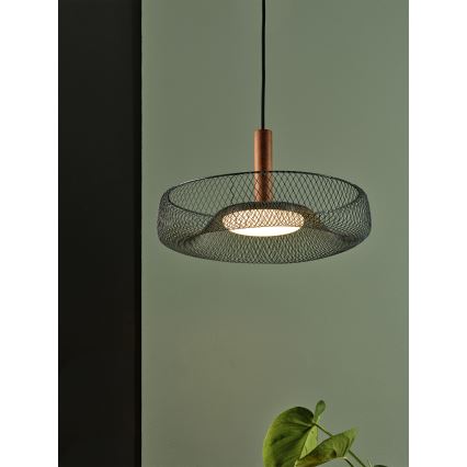 Osram - LED luster na sajli DECOR MESH LED/18,5W/230V prom. 40 cm crna/kaučukovo drvo