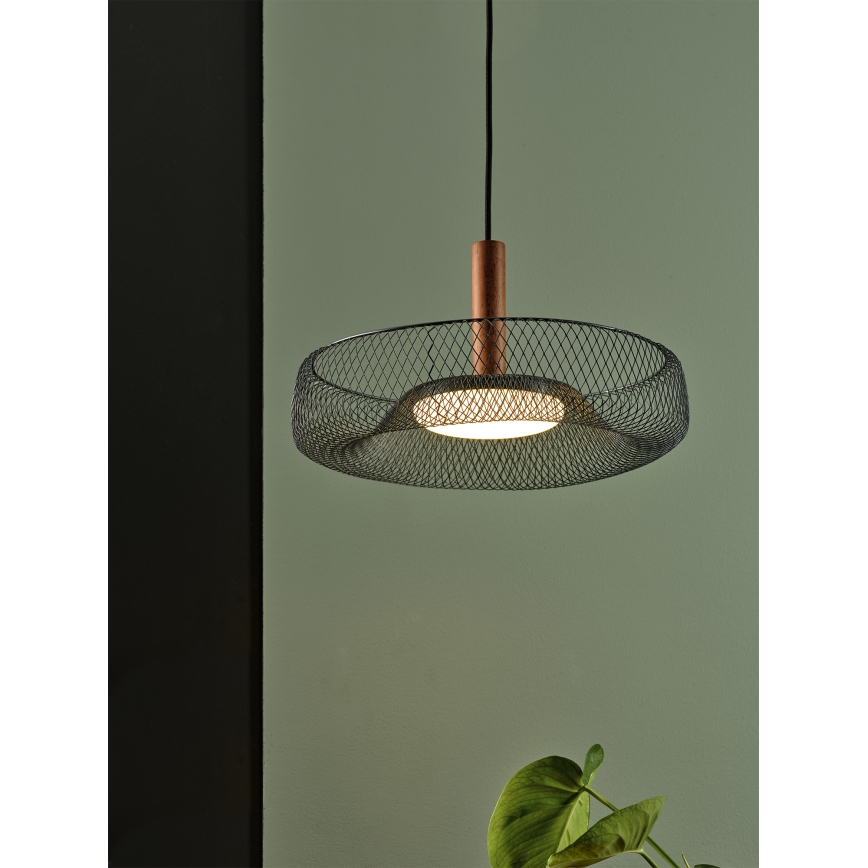 Osram - LED luster na sajli DECOR MESH LED/18,5W/230V prom. 40 cm crna/kaučukovo drvo