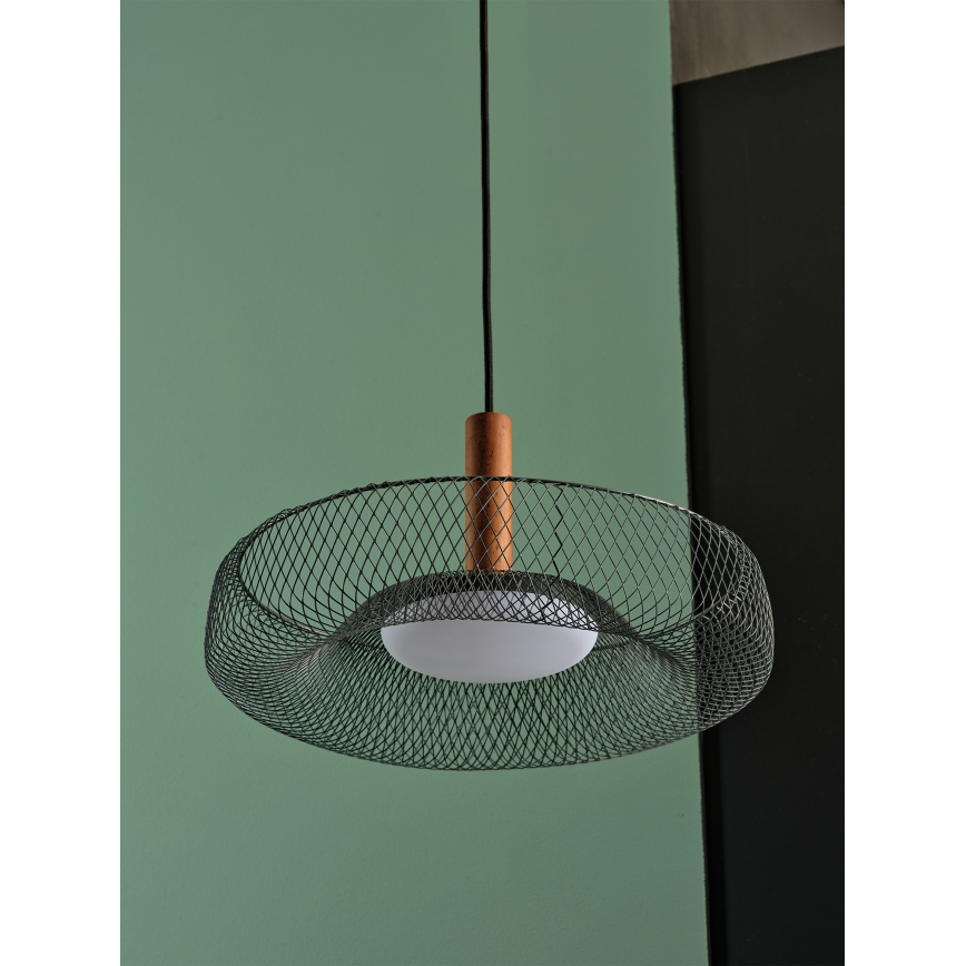 Osram - LED luster na sajli DECOR MESH LED/18,5W/230V prom. 40 cm crna/kaučukovo drvo