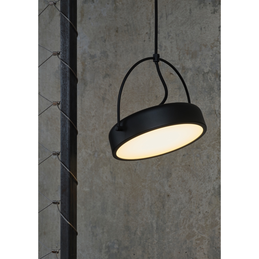 Osram - LED luster na sajli DECOR PUCK LED/12W/230V crni