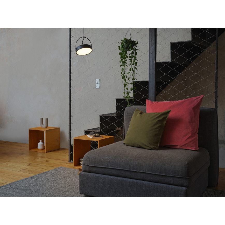 Osram - LED luster na sajli DECOR PUCK LED/12W/230V crni