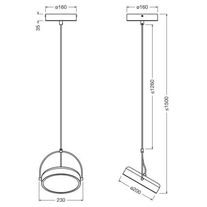 Osram - LED luster na sajli DECOR PUCK LED/12W/230V crni