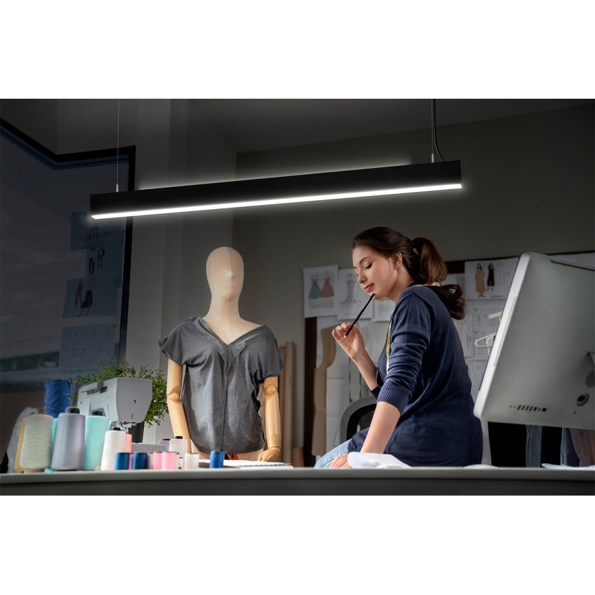Osram - LED luster na sajli s mogućnošću prigušivanja OFFICE LINE LED/42W/230V 4000K 112,6 cm crna