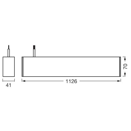 Osram - LED luster na sajli s mogućnošću prigušivanja OFFICE LINE LED/42W/230V 4000K 112,6 cm crna