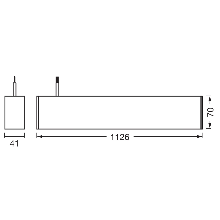 Osram - LED luster na sajli s mogućnošću prigušivanja OFFICE LINE LED/42W/230V 4000K 112,6 cm crna