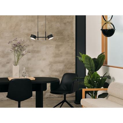 Osram - LED viseći luster na sajli DECOR KYOTO s mogućnošću prigušivanja 2xLED/10W/230V CRI 90 crna