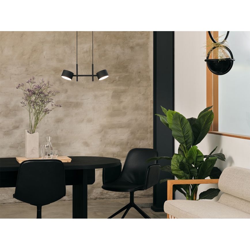 Osram - LED viseći luster na sajli DECOR KYOTO s mogućnošću prigušivanja 2xLED/10W/230V CRI 90 crna