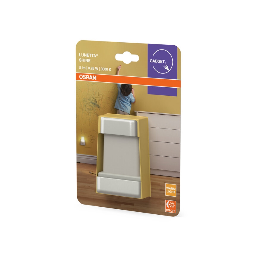 Osram - LED noćno svjetlo s senzorom sumraka LUNETTA LED/0,28W/230V 3000K