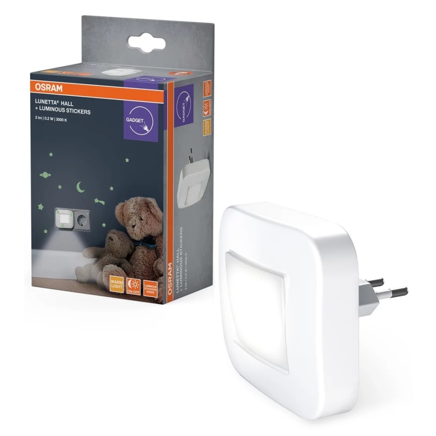 Osram - LED Noćno svjetlo sa senzorom sumraka LUNETTA LED/0,2W/230V