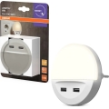 Osram - LED noćno svjetlo za utičnicu sa senzorom LUNETTA 2xUSB LED/13W/230V