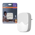Osram - LED noćno svjetlo za utičnicu sa senzorom sumraka LUNETTA LED/0,5W/230V