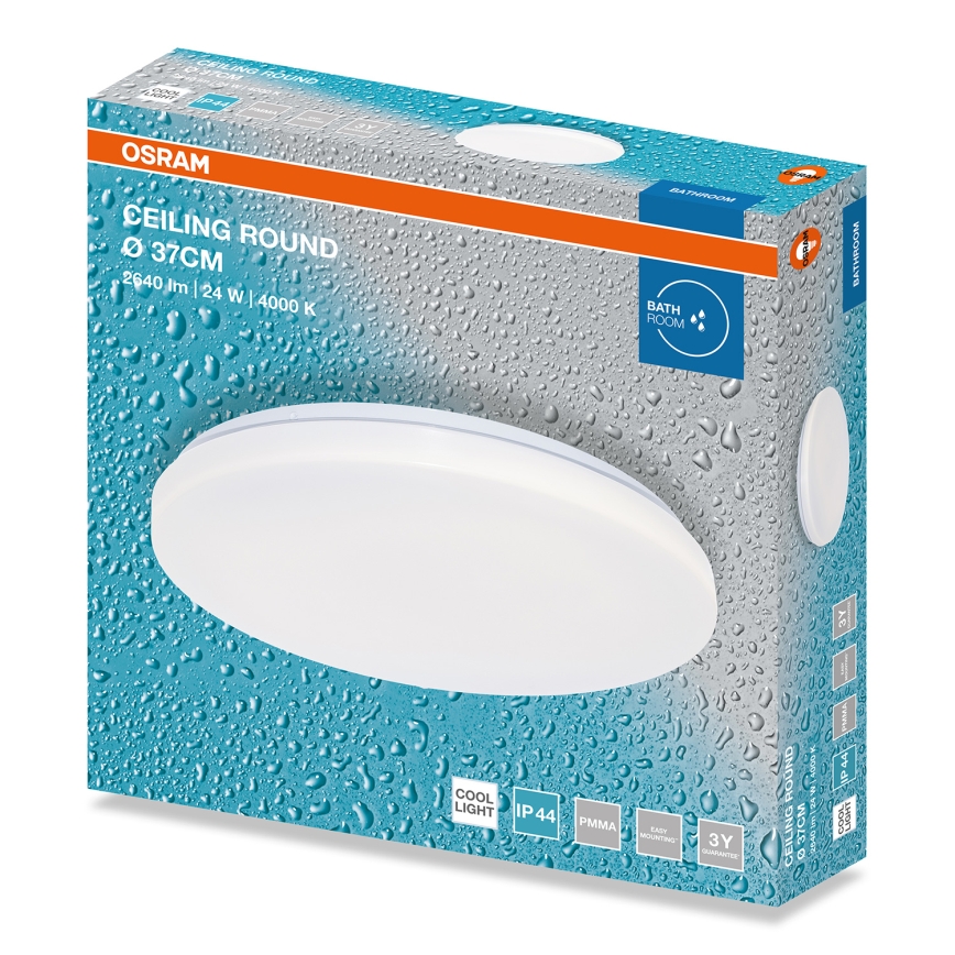 Osram - LED stropna svjetiljka za kupaonicu CEILING ROUND LED/24W/230V 4000K promjer 37 cm IP44 bijela
