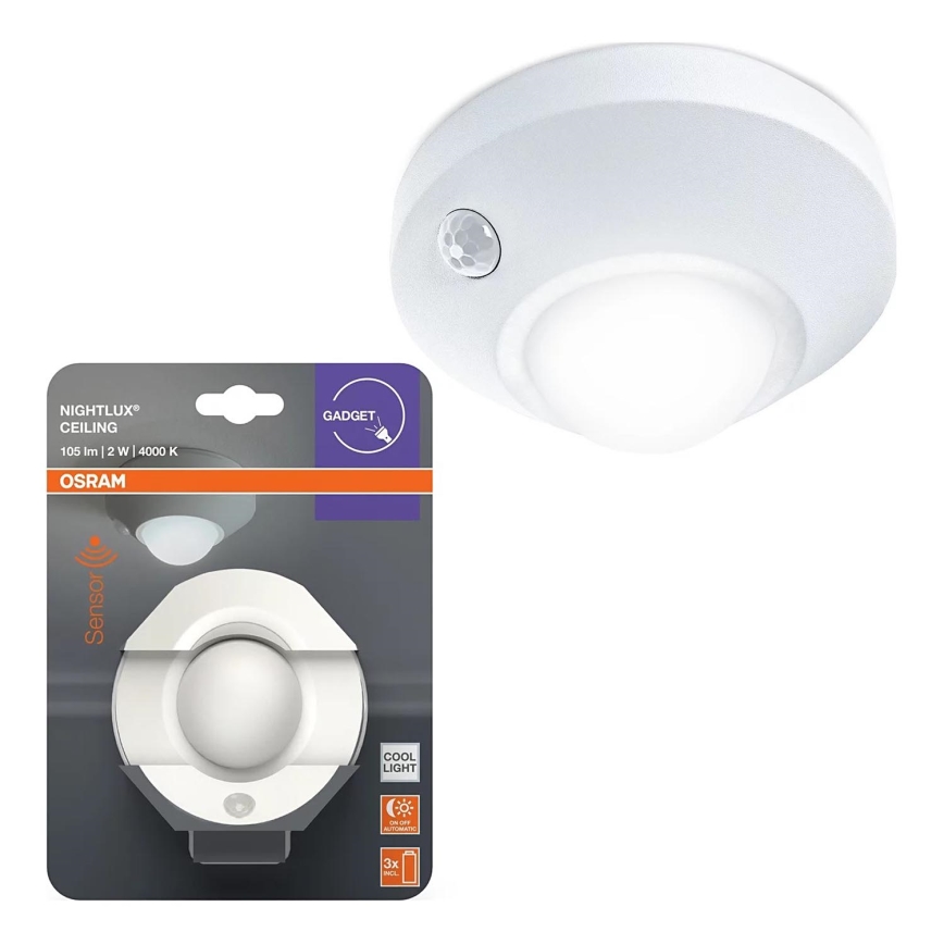 Osram - LED orijentacijska svjetiljka sa senzorom NIGHTLUX LED/2W/3xAA bijela