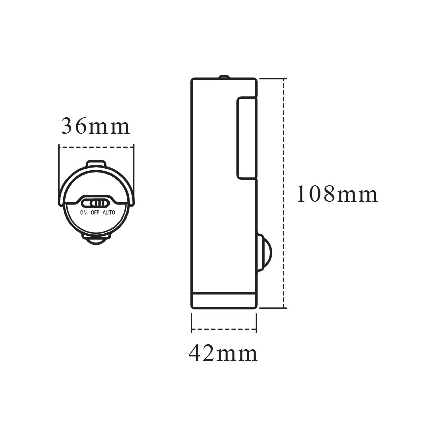 Osram - LED orijentacijsko svjetlo s senzorom NIGHTLUX LED/0,35W/3xAAA IP54 srebrne boje