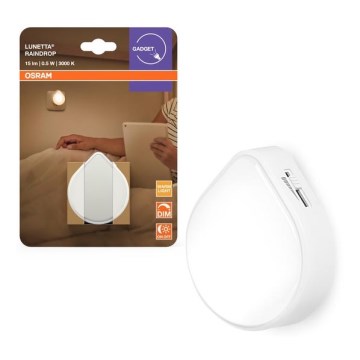 Osram - LED orijentacijsko svjetlo za utičnicu LUNETTA, s podesivom svjetlinom, LED/0,5W/230V