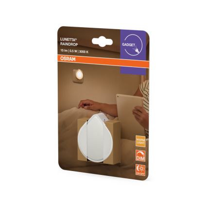 Osram - LED orijentacijsko svjetlo za utičnicu LUNETTA, s podesivom svjetlinom, LED/0,5W/230V