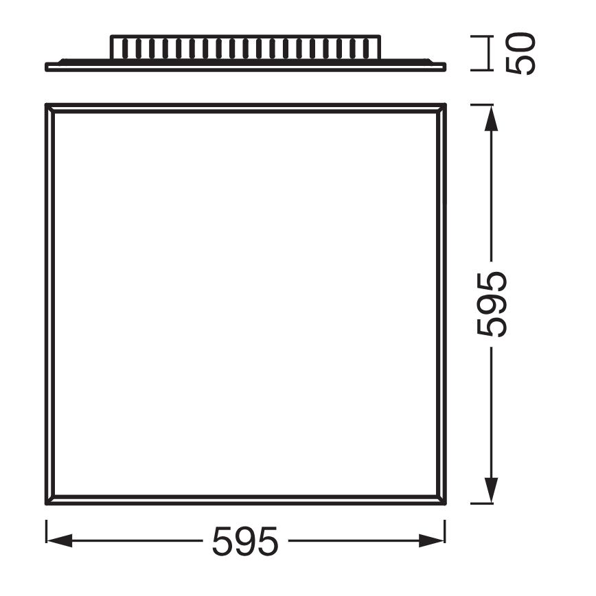 Osram - LED panel PLANON za površinsku montažu LED/40W/230V 59,5x59,5 cm bijeli