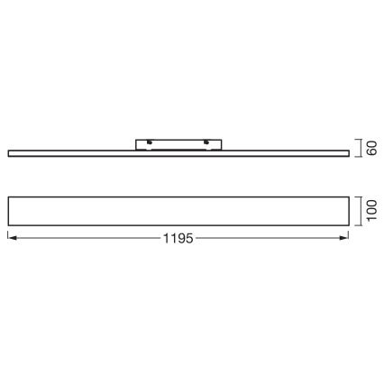 Osram - LED Panel za nadgradnu montažu PLANON LED/30W/230V 3000K 10x120 cm bijela