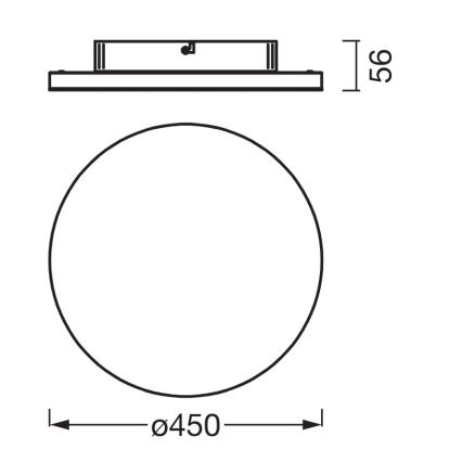 Osram - LED panel za površinsku montažu PLANON LED/28W/230V 3000K Ø 45 cm bijela