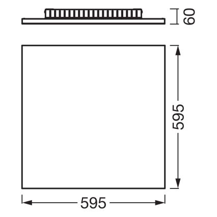 Osram - LED panel za površinsku montažu PLANON LED/40W/230V 3000K 60x60 cm bijela