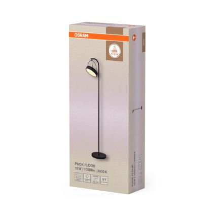 Osram - LED podna svjetiljka DECOR PUCK LED/12W/230V CRI 90 crna