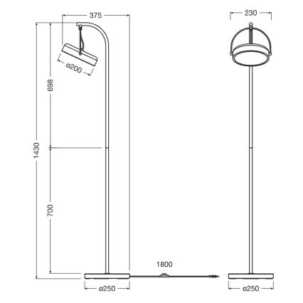 Osram - LED podna svjetiljka DECOR PUCK LED/12W/230V CRI 90 crna