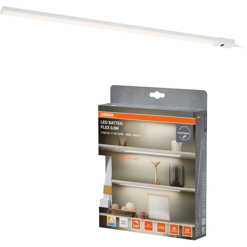 Osram - LED prigušivo svjetlo za ugradnju ispod ormarića s senzorom pokreta BATTEN LED/11W/230V 2700/4000/6500K 81,7 cm bijela