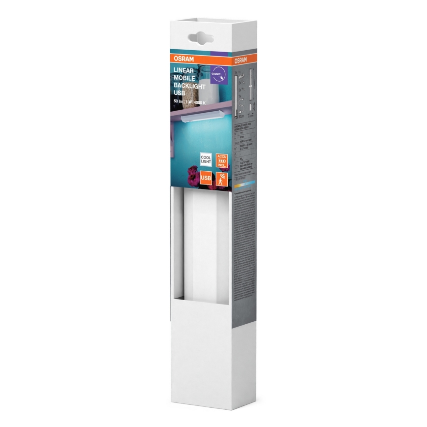 Osram - LED podpultna svjetiljka sa senzorom MOBILE LED/1W/3,7V 500 mAh 20 cm