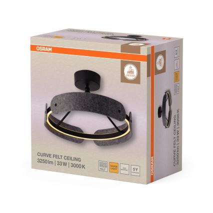 Osram - LED površinski stropni luster DECOR CURVE LED/33W/230V Ø 43 cm siva