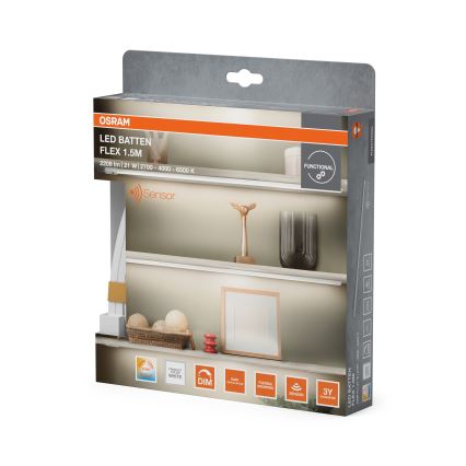 Osram - LED prigušivo svjetlo ispod ormarića s detektorom pokreta BATTEN LED/21W/230V 2700/4000/6500K 150,4 cm bijela