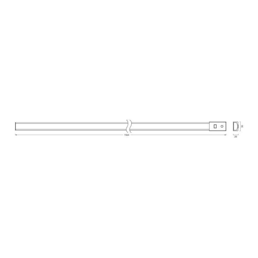 Osram - LED prigušivo svjetlo ispod ormarića s detektorom pokreta BATTEN LED/21W/230V 2700/4000/6500K 150,4 cm bijela