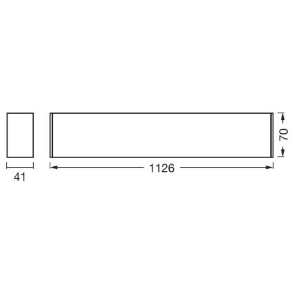 Osram - LED prigušivo stropno svjetlo OFFICE LINE LED/11/20/30W/230V 4000K 112,6 cm crna