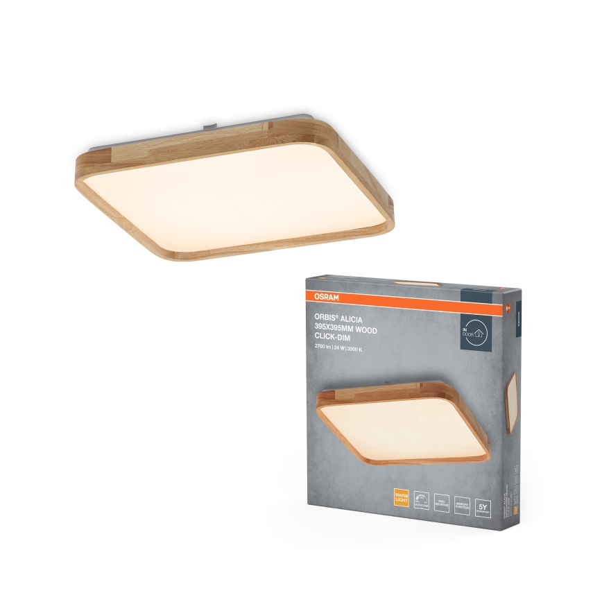Osram - Prigušiva stropna svjetiljka ORBIS ALICIA LED/24W/230V 39,5x39,5 cm bež