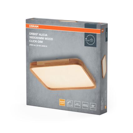 Osram - Prigušiva stropna svjetiljka ORBIS ALICIA LED/24W/230V 39,5x39,5 cm bež
