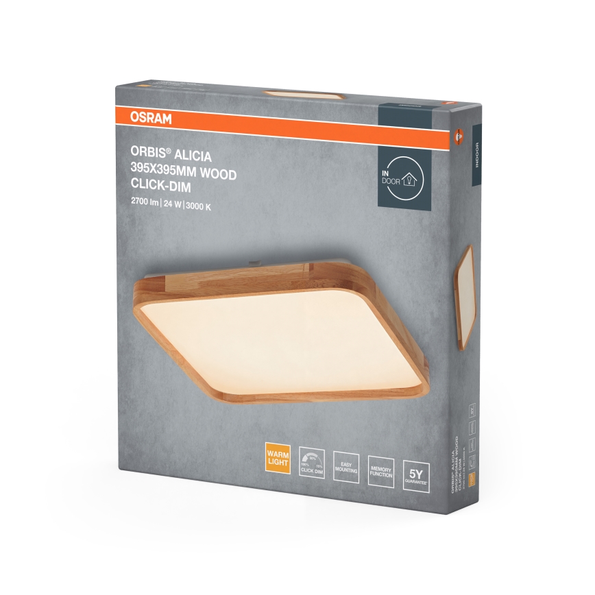 Osram - Prigušiva stropna svjetiljka ORBIS ALICIA LED/24W/230V 39,5x39,5 cm bež