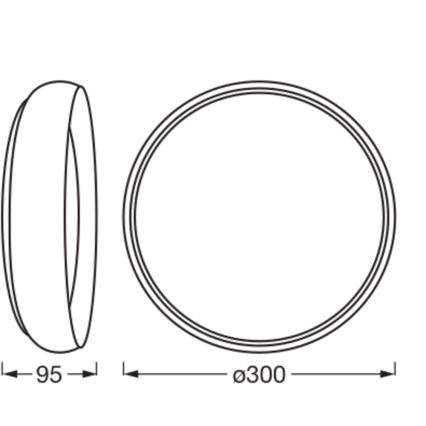 Osram - LED prigušivo stropno svjetlo ORBIS LIVIA LED/16W/230V Ø 30 cm antracit/smeđa